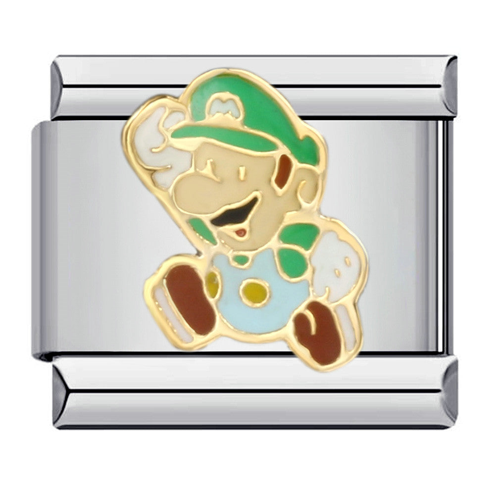 Classic Cartoon Character Italian Module Bracelet Titanium Steel Gold Plated Drip Oil DIY Welding Pattern Bracelet Classic Cartoon Character Italian Module Bracelet Titanium Steel Gold Plated Drip Oil DIY Welding Pattern Bracelet