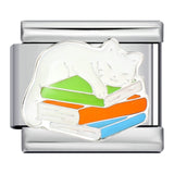 Pet Cat Dog Series Titanium Steel Welding Drip Bracelet Cartoon DIY Italian Module Wholesale Charm Bracelet for Animal Lovers Pet Cat Dog Series Titanium Steel Welding Drip Bracelet Cartoon DIY Italian Module Wholesale Charm Bracelet for Animal Lovers