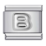 New Stainless Steel Silver Convex English Letter Italian Module Bracelet DIY Elastic Splicing Strap Chain New Stainless Steel Silver Convex English Letter Italian Module Bracelet DIY Elastic Splicing Strap Chain