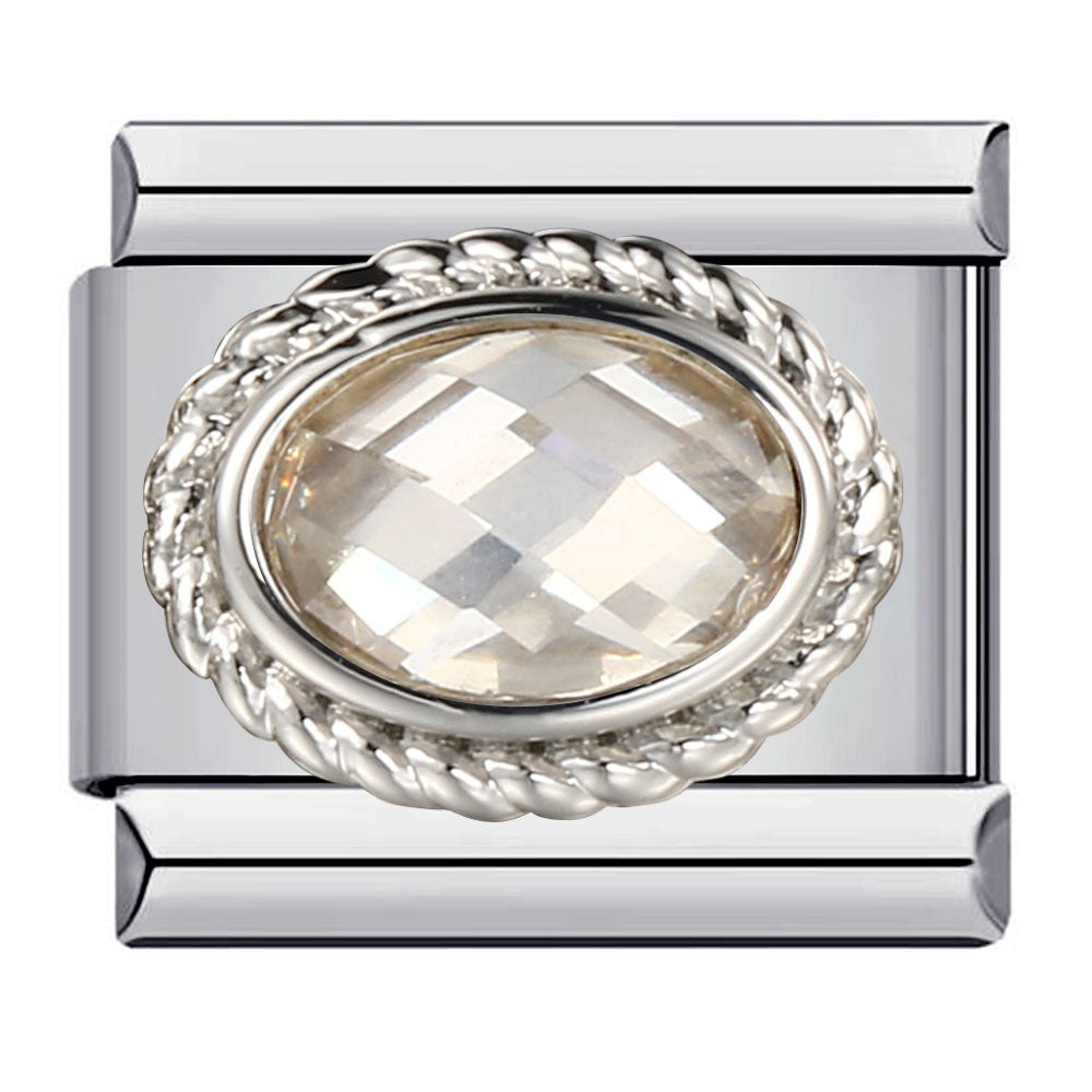 Italian Modular Birthstone Bracelet Stainless Steel Welded Colorful Zircon DIY Stretch Bangle Fashion Jewelry Italian Modular Birthstone Bracelet Stainless Steel Welded Colorful Zircon DIY Stretch Bangle Fashion Jewelry