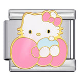 New Cute Cartoon Pattern Italian Module Bracelet Titanium Steel Gold Plated Welding DIY Strap Chain Bracelet New Cute Cartoon Pattern Italian Module Bracelet Titanium Steel Gold Plated Welding DIY Strap Chain Bracelet