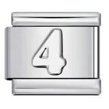 New titanium steel concave convex Arabic numerals DIY Italian module bracelet Italian Module New titanium steel concave convex Arabic numerals DIY Italian module bracelet Italian Module