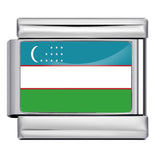 Hot Selling New World Flag Photo Dropper Series Titanium Steel DIY Italian Module Bracelet Accessories Wholesale Hot Selling New World Flag Photo Dropper Series Titanium Steel DIY Italian Module Bracelet Accessories Wholesale