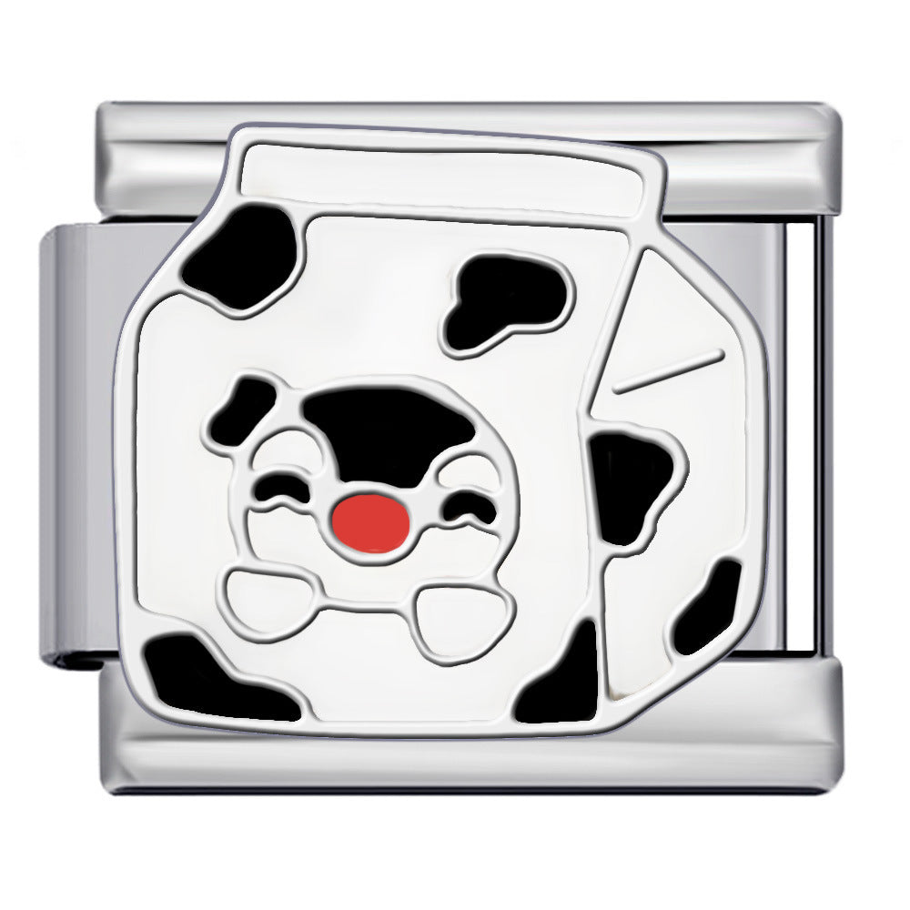 New Cartoon Animation Gold-plated Oil Drop DIY Italian Module Bracelet with Personalized Welding Pattern Stainless Steel Bracelet New Cartoon Animation Gold-plated Oil Drop DIY Italian Module Bracelet with Personalized Welding Pattern Stainless Steel Bracelet