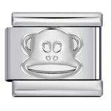 Convex Silver Stamping Pattern Italian Module Bracelet DIY Titanium Steel Bracelet Italian Charms Convex Silver Stamping Pattern Italian Module Bracelet DIY Titanium Steel Bracelet Italian Charms