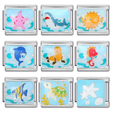 New Marine Biology Titanium Steel Strap Chain Gold Plated Welding Drip Oil DIY Italian Module Bracelet Accessories Wholesale New Marine Biology Titanium Steel Strap Chain Gold Plated Welding Drip Oil DIY Italian Module Bracelet Accessories Wholesale