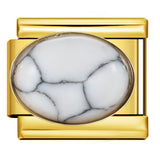 New Diamond Inlaid Stainless Steel Italian Module Bracelet Welding Large Elliptical Colored Stone DIY Elastic Bracelet Accessories New Diamond Inlaid Stainless Steel Italian Module Bracelet Welding Large Elliptical Colored Stone DIY Elastic Bracelet Accessories