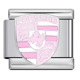 Italian Module Bracelet Automotive Logo Series Titanium Steel Welding Drip Oil DIY Elastic Splicing Table Italian Module Bracelet Automotive Logo Series Titanium Steel Welding Drip Oil DIY Elastic Splicing Table