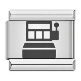 Laser Carving Chess and Card Game Italian Module Bracelet Stainless Steel DIY Splicing Elastic Bracelet Laser Carving Chess and Card Game Italian Module Bracelet Stainless Steel DIY Splicing Elastic Bracelet