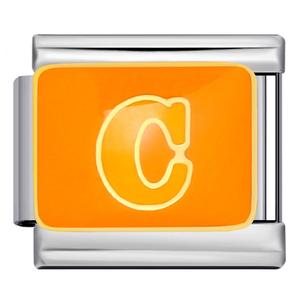 New Color Drip Oil Letter Italian Module Bracelet Titanium Steel Welding DIY Elastic Splicing Fashion Bracelet New Color Drip Oil Letter Italian Module Bracelet Titanium Steel Welding DIY Elastic Splicing Fashion Bracelet