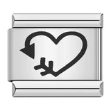 Cross Border Hot Selling Laser Engraving Heart-shaped Series Titanium Steel Handmade DIY Italian Module Bracelet Wholesale Cross Border Hot Selling Laser Engraving Heart-shaped Series Titanium Steel Handmade DIY Italian Module Bracelet Wholesale