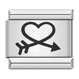 Cross Border Hot Selling Laser Engraving Heart-shaped Series Titanium Steel Handmade DIY Italian Module Bracelet Wholesale Cross Border Hot Selling Laser Engraving Heart-shaped Series Titanium Steel Handmade DIY Italian Module Bracelet Wholesale