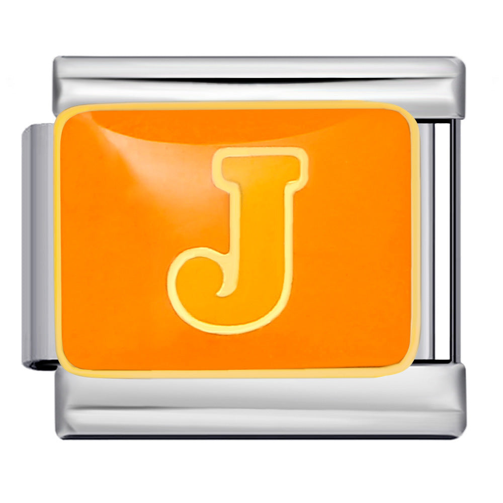 New Color Drip Oil Letter Italian Module Bracelet Titanium Steel Welding DIY Elastic Splicing Fashion Bracelet New Color Drip Oil Letter Italian Module Bracelet Titanium Steel Welding DIY Elastic Splicing Fashion Bracelet