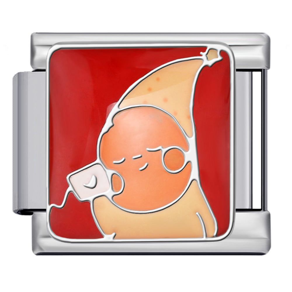 Cartoon Character Italian Module Bracelet Stainless Steel Welding Pattern DIY Elastic Splicing Versatile Bracelet Cartoon Character Italian Module Bracelet Stainless Steel Welding Pattern DIY Elastic Splicing Versatile Bracelet