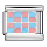 Fashion Color Checkerboard Series Italian Module Bracelet Titanium Steel Welding Drip Oil DIY Free Splicing Bracelet Fashion Color Checkerboard Series Italian Module Bracelet Titanium Steel Welding Drip Oil DIY Free Splicing Bracelet