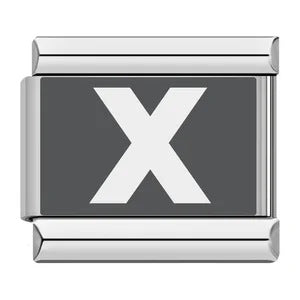 Laser Engraved 26 English Letters Italian Module Bracelet Stainless Steel Bracelet Italian Bracelet Laser Engraved 26 English Letters Italian Module Bracelet Stainless Steel Bracelet Italian Bracelet