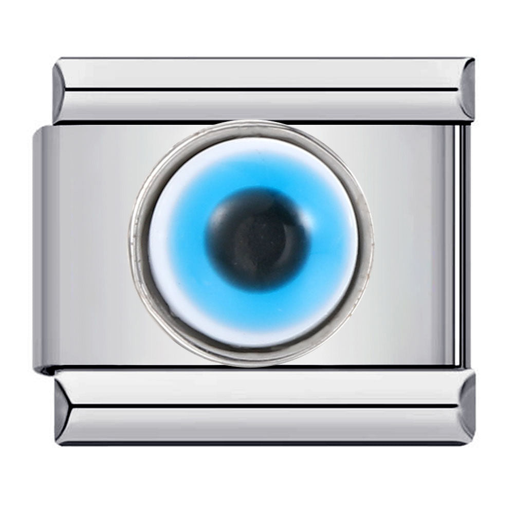 Cross Border New Devil's Eye Italian Module Bracelet Titanium Steel Welding Drip Oil Cartoon DIY Elastic Bracelet Cross Border New Devil's Eye Italian Module Bracelet Titanium Steel Welding Drip Oil Cartoon DIY Elastic Bracelet