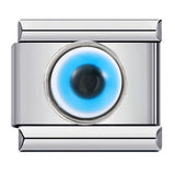 Cross Border New Devil's Eye Italian Module Bracelet Titanium Steel Welding Drip Oil Cartoon DIY Elastic Bracelet Cross Border New Devil's Eye Italian Module Bracelet Titanium Steel Welding Drip Oil Cartoon DIY Elastic Bracelet