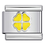 Color Dripping Oil Clover Module Bracelet Stainless Steel Stamping Pattern DIY Elastic Bracelet Accessories Wholesale Color Dripping Oil Clover Module Bracelet Stainless Steel Stamping Pattern DIY Elastic Bracelet Accessories Wholesale