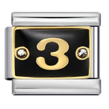 Black Lace Up Diamond Digital Italian Module Bracelet Made of Titanium Steel Welded with Gold Plating and Oil Dripping Free Splicing Bracelet Black Lace Up Diamond Digital Italian Module Bracelet Made of Titanium Steel Welded with Gold Plating and Oil Dripping Free Splicing Bracelet