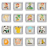 Classic Cartoon Character Italian Module Bracelet Titanium Steel Gold Plated Drip Oil DIY Welding Pattern Bracelet Classic Cartoon Character Italian Module Bracelet Titanium Steel Gold Plated Drip Oil DIY Welding Pattern Bracelet