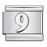 New titanium steel concave convex Arabic numerals DIY Italian module bracelet Italian Module New titanium steel concave convex Arabic numerals DIY Italian module bracelet Italian Module