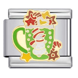 New Christmas Elements Italian Module Bracelet Personalized Welding Drip Oil Titanium Steel Bracelet DIY Strap Chain New Christmas Elements Italian Module Bracelet Personalized Welding Drip Oil Titanium Steel Bracelet DIY Strap Chain