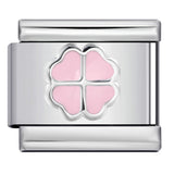 Color Dripping Oil Clover Module Bracelet Stainless Steel Stamping Pattern DIY Elastic Bracelet Accessories Wholesale Color Dripping Oil Clover Module Bracelet Stainless Steel Stamping Pattern DIY Elastic Bracelet Accessories Wholesale