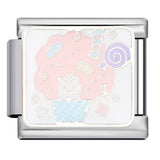 Pet Cat Dog Series Titanium Steel Welding Drip Bracelet Cartoon DIY Italian Module Wholesale Charm Bracelet for Animal Lovers Pet Cat Dog Series Titanium Steel Welding Drip Bracelet Cartoon DIY Italian Module Wholesale Charm Bracelet for Animal Lovers