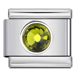 New Circle Colored Stone Italian Module Bracelet Stainless Steel Welding DIY Simple Fashion Bracelet Strap Chain New Circle Colored Stone Italian Module Bracelet Stainless Steel Welding DIY Simple Fashion Bracelet Strap Chain