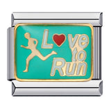 Sports Series DIY Stainless Steel Italian Module Bracelet Welding Pattern Personalized Elastic Splicing Bracelet Sports Series DIY Stainless Steel Italian Module Bracelet Welding Pattern Personalized Elastic Splicing Bracelet