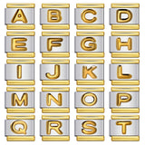 Gold Package Silver Convex Letter Italian Module Bracelet Stainless Steel DIY Elastic Splicing Strap Chain Wholesale Gold Package Silver Convex Letter Italian Module Bracelet Stainless Steel DIY Elastic Splicing Strap Chain Wholesale