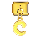 Gold Background, Colorful Oil Dripping Letters, Italian Module Bracelet, Titanium Steel Welded Hook, Fashionable and Simple Wristband Accessory Gold Background, Colorful Oil Dripping Letters, Italian Module Bracelet, Titanium Steel Welded Hook, Fashionable and Simple Wristband Accessory