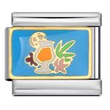 New Italian Module Bracelet Beach Camping Titanium Steel Drip Oil Cartoon Pattern DIY Welding Bracelet Accessories New Italian Module Bracelet Beach Camping Titanium Steel Drip Oil Cartoon Pattern DIY Welding Bracelet Accessories