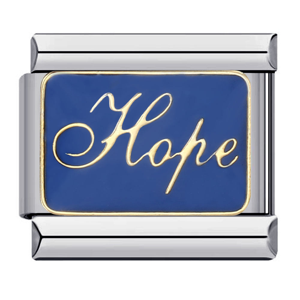 Blue Titanium Steel Welded Pattern Italian Modular Bracelet, Gold-Plated Drip Enamel Free Combination Link Bracelet Blue Titanium Steel Welded Pattern Italian Modular Bracelet, Gold-Plated Drip Enamel Free Combination Link Bracelet