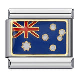 Flag, National Flag, Italian Module, Bracelet, Stainless Steel, Gold-plated, Oil Dripping, Welding Pattern, DIY Bracelet Wholesale Flag, National Flag, Italian Module, Bracelet, Stainless Steel, Gold-plated, Oil Dripping, Welding Pattern, DIY Bracelet Wholesale