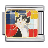 Cross Border Cartoon Animal Series Titanium Steel Welding Drip Oil DIY Bracelet Italian Module Bracelet Accessories Wholesale Cross Border Cartoon Animal Series Titanium Steel Welding Drip Oil DIY Bracelet Italian Module Bracelet Accessories Wholesale