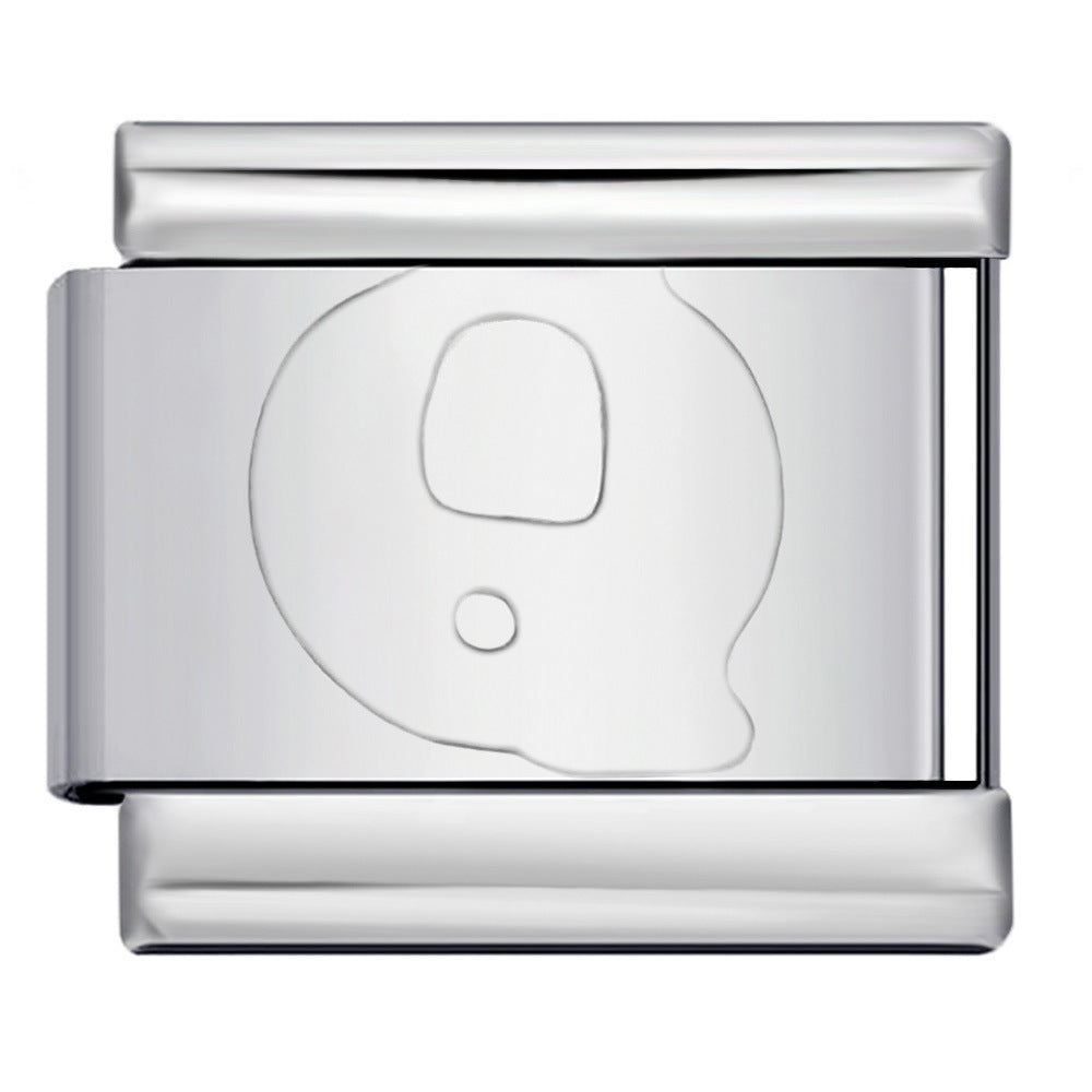 New Non Dripping Oil Series Bracelet Titanium Steel Concave 26 English Letter DIY Italian Module Bracelet Accessories New Non Dripping Oil Series Bracelet Titanium Steel Concave 26 English Letter DIY Italian Module Bracelet Accessories