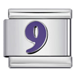 New Titanium Steel Concave Color Arabic Numeral Series Italian Module Bracelet DIY Elastic Accessories Wholesale New Titanium Steel Concave Color Arabic Numeral Series Italian Module Bracelet DIY Elastic Accessories Wholesale