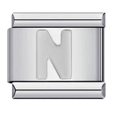 New Titanium Steel Silver Concave Surface 26 English Letters Italian Module Bracelet DIY Strap Chain Accessories Wholesale New Titanium Steel Silver Concave Surface 26 English Letters Italian Module Bracelet DIY Strap Chain Accessories Wholesale