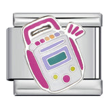 Romantic Pink Italian Modular Bracelet Titanium Steel Welding DIY Charm Bracelet Fairy Gift for Girls Romantic Pink Italian Modular Bracelet Titanium Steel Welding DIY Charm Bracelet Fairy Gift for Girls