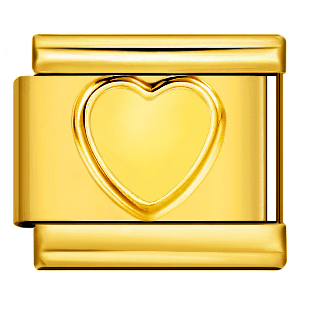 Italian Module Bracelet Color Drip Oil Stamping Pattern DIY Titanium Steel Elastic Splicing Bracelet Accessories Wholesale Italian Module Bracelet Color Drip Oil Stamping Pattern DIY Titanium Steel Elastic Splicing Bracelet Accessories Wholesale