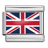 Hot Selling New World Flag Photo Dropper Series Titanium Steel DIY Italian Module Bracelet Accessories Wholesale Hot Selling New World Flag Photo Dropper Series Titanium Steel DIY Italian Module Bracelet Accessories Wholesale