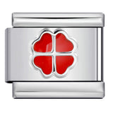 Color Dripping Oil Clover Module Bracelet Stainless Steel Stamping Pattern DIY Elastic Bracelet Accessories Wholesale Color Dripping Oil Clover Module Bracelet Stainless Steel Stamping Pattern DIY Elastic Bracelet Accessories Wholesale