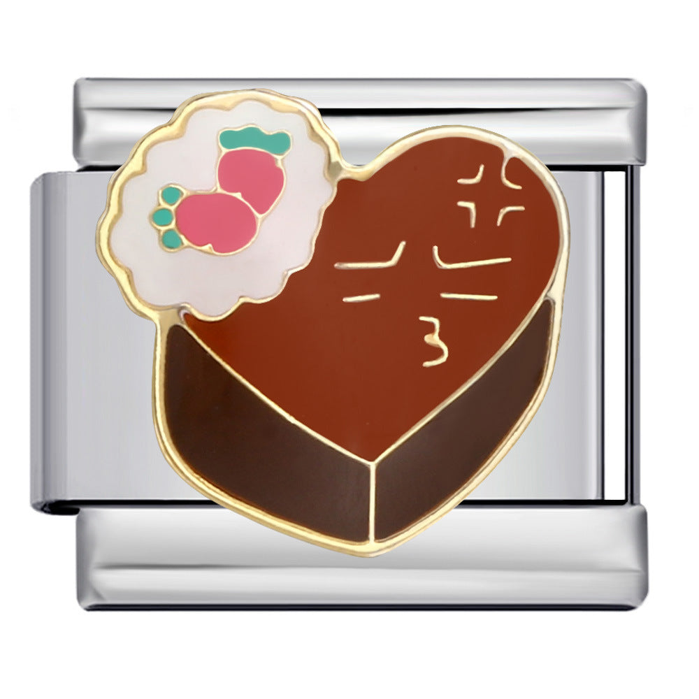 Italian Module Bracelet Fashion Drip Oil Titanium Steel Bracelet DIY Strap Chain Children's Toy Gift Wholesale Italian Module Bracelet Fashion Drip Oil Titanium Steel Bracelet DIY Strap Chain Children's Toy Gift Wholesale