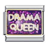 New Stainless Steel Welded Drip Oil Mysterious Purple DIY Italian Modular Bracelet Italian Charm New Stainless Steel Welded Drip Oil Mysterious Purple DIY Italian Modular Bracelet Italian Charm