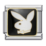 Black Gold Plated Cartoon DIY Italian Modular Bracelet Unique Welded Pattern Stainless Steel Bangle Black Gold Plated Cartoon DIY Italian Modular Bracelet Unique Welded Pattern Stainless Steel Bangle