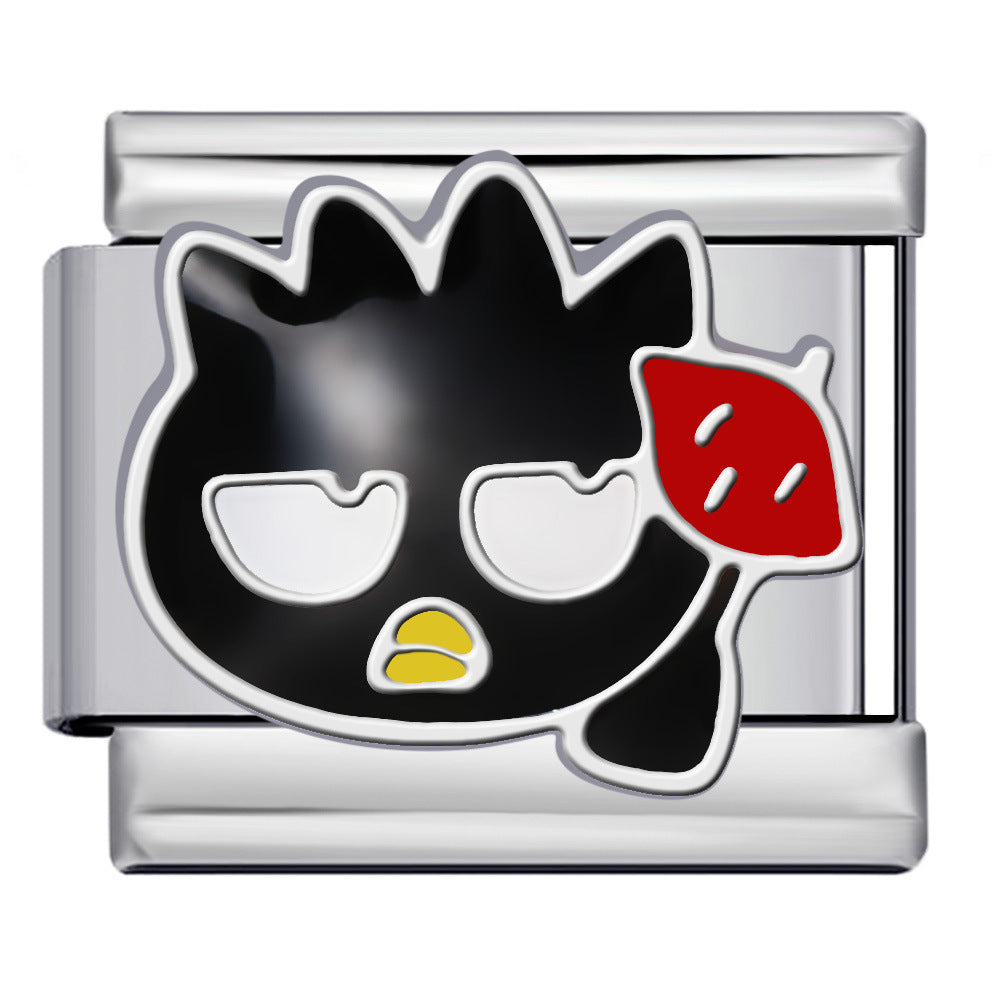 Cute Cartoon Character Series Titanium Steel Welding Drip Oil DIY Bracelet Italian Module Bracelet Accessories Wholesale Cute Cartoon Character Series Titanium Steel Welding Drip Oil DIY Bracelet Italian Module Bracelet Accessories Wholesale