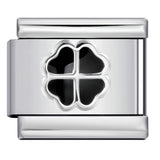 Color Dripping Oil Clover Module Bracelet Stainless Steel Stamping Pattern DIY Elastic Bracelet Accessories Wholesale Color Dripping Oil Clover Module Bracelet Stainless Steel Stamping Pattern DIY Elastic Bracelet Accessories Wholesale