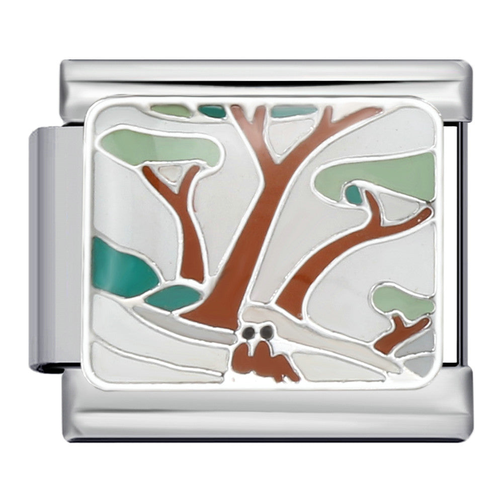 Fresh Illustration Series Italian Module Bracelet Titanium Steel Gold Plated Drip Oil DIY Welding Pattern Strap Chain Fresh Illustration Series Italian Module Bracelet Titanium Steel Gold Plated Drip Oil DIY Welding Pattern Strap Chain